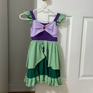 Mermaid girl’s dress, 100% cotton, 6T, excellent condition